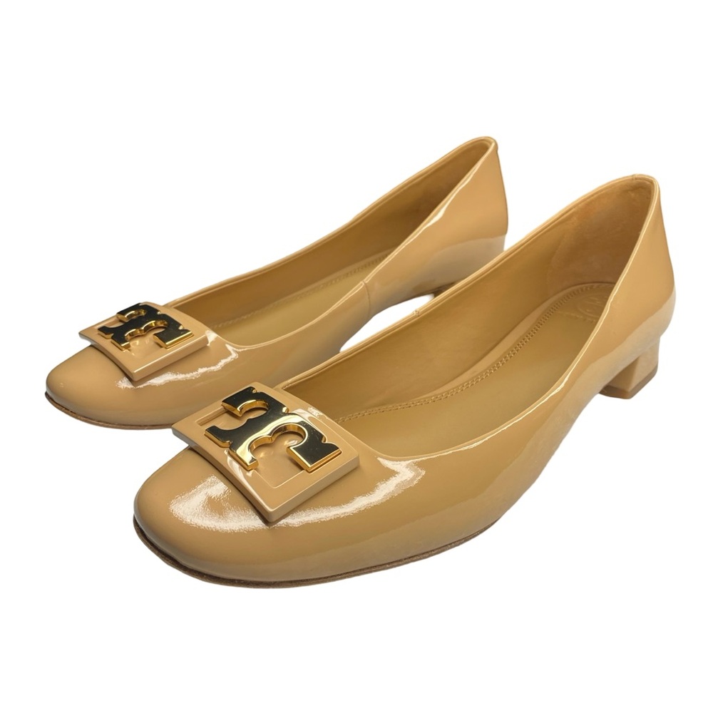 Tory Burch Nude Gigi Patent Logo 25mm Pumps Woman’s Size 7 - Picture 5 of 9